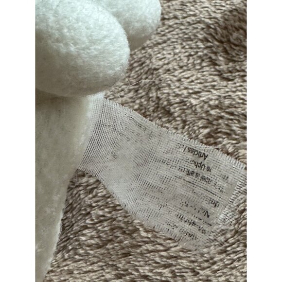 Vintage White Wool Easter Bunny Rabbit 4” To 5” Plush Stuffed Animal No Brand - Picture 14 of 15